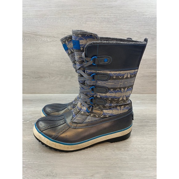 UGG‎ Australia Adirondack Women\'s Tall Blue Winter Boots Fair Isle Shoes main image 5
